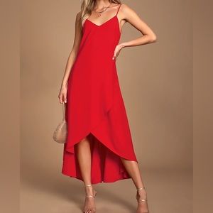 Lulus Red high low dress